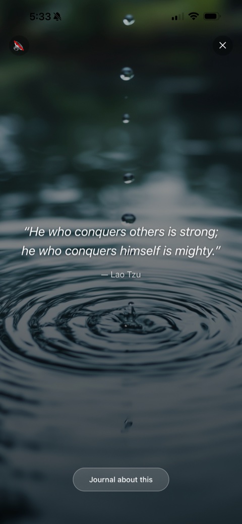 Quote viewer — meditative quotes with nature backgrounds